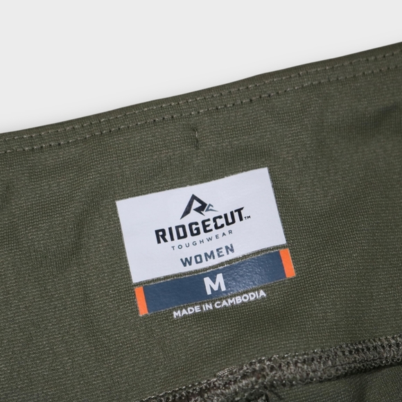 Ridgecut Toughwear Work Leggings Pants Women's M Olive Pull On Stretch Utility - Picture 7 of 12